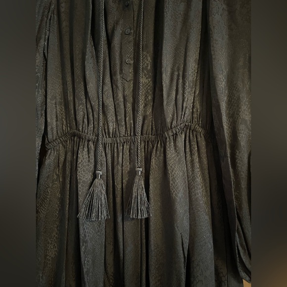 Blue Ruched Bishop Sleeve Sundress - Picture 2 of 5